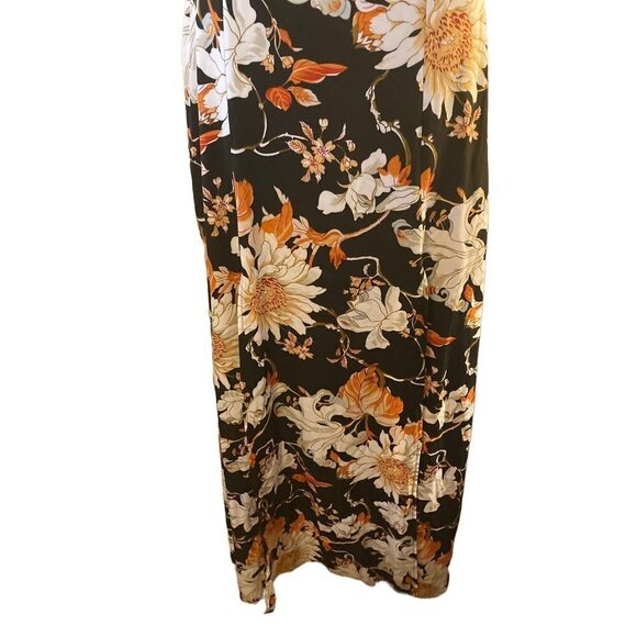 Alunalevi Women's Maxi Dress Black FloraL Halter Top Size Med NWT - Picture 8 of 12